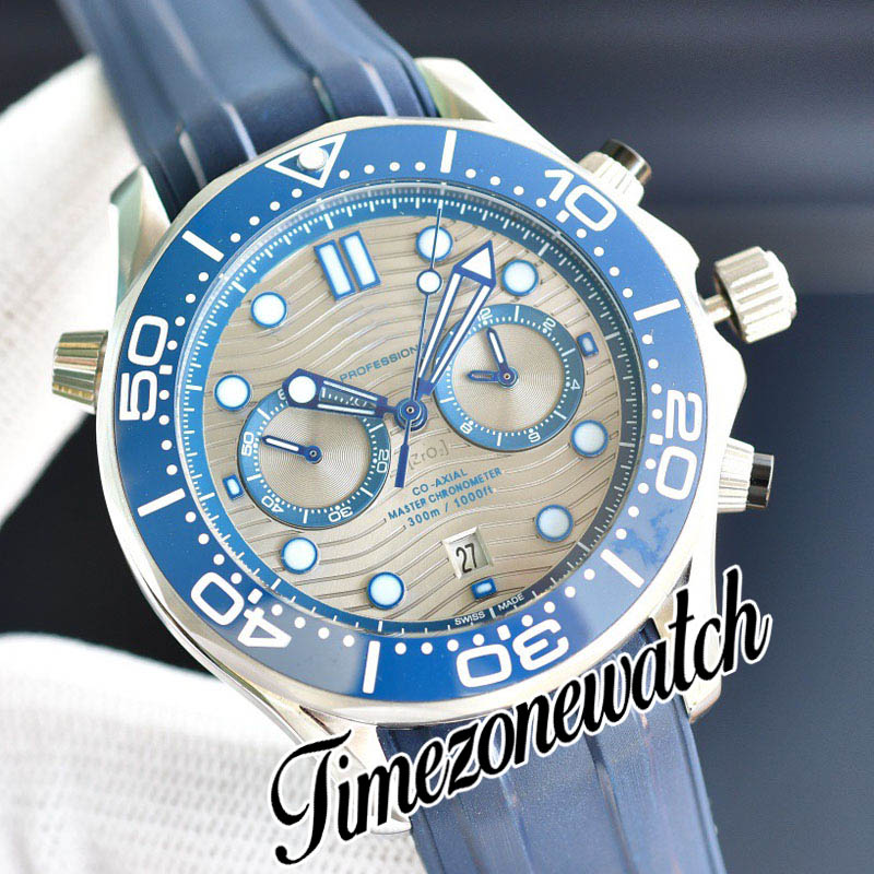 44 mm Tauchgang 300 m Automatik-Herrenuhr 210.22.44.51.03.001 Zifferblatt mit blauer Textur, zweifarbiges 18-Karat-Gelbgoldgehäuse, Kautschuk, kein Chronograph, neue Uhren TWOM Timezonewatch E447B1