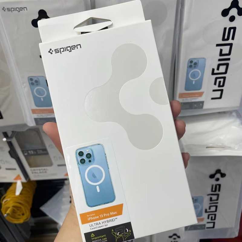 携帯電話ケースオリジナル Spigen ウルトラハイブリッド Mag Magsafe 磁気ワイヤレス充電ケース iPhone 12 13 プロマックス PC クリア耐衝撃カバー W221014