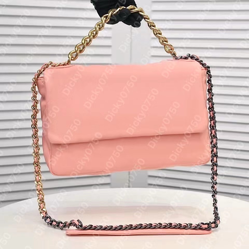 Designer-Umhängetasche, Damenhandtaschen, Clutch, 19, karierte Damen-Umhängetasche, Kette, modische Tragetasche, Luxus-Taschen, Messenger-Geldbörsen aus Leder, Thread Wristlet Satchel