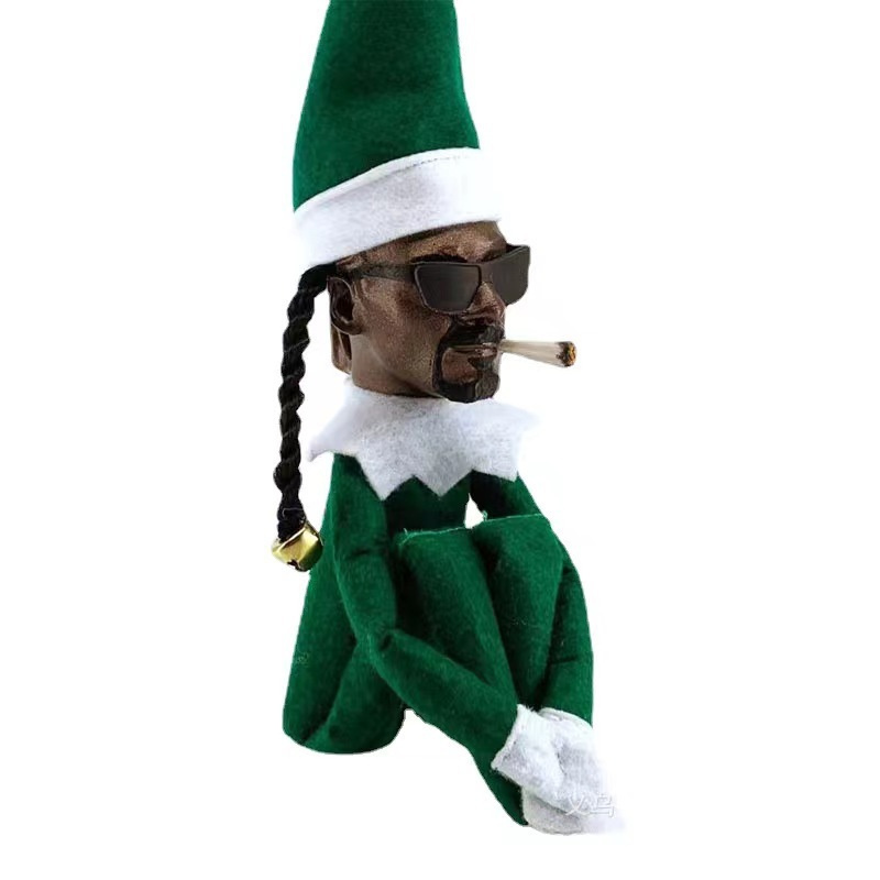 Obiekty dekoracyjne figurki Snoop on a Stoop Christmas Elf Lalka Szpieg Zgięty dom Decorati Decorati Ozdoba Ozdarna Zabawa prezentowa 221014