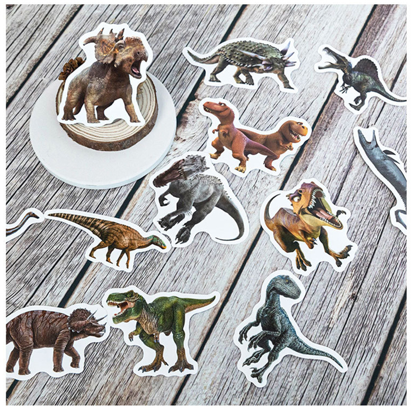 Dinosaur Stickers Cute Waterproof Cartoon Sticker for Kids for Stationery Luggage Teaching Rewards B007