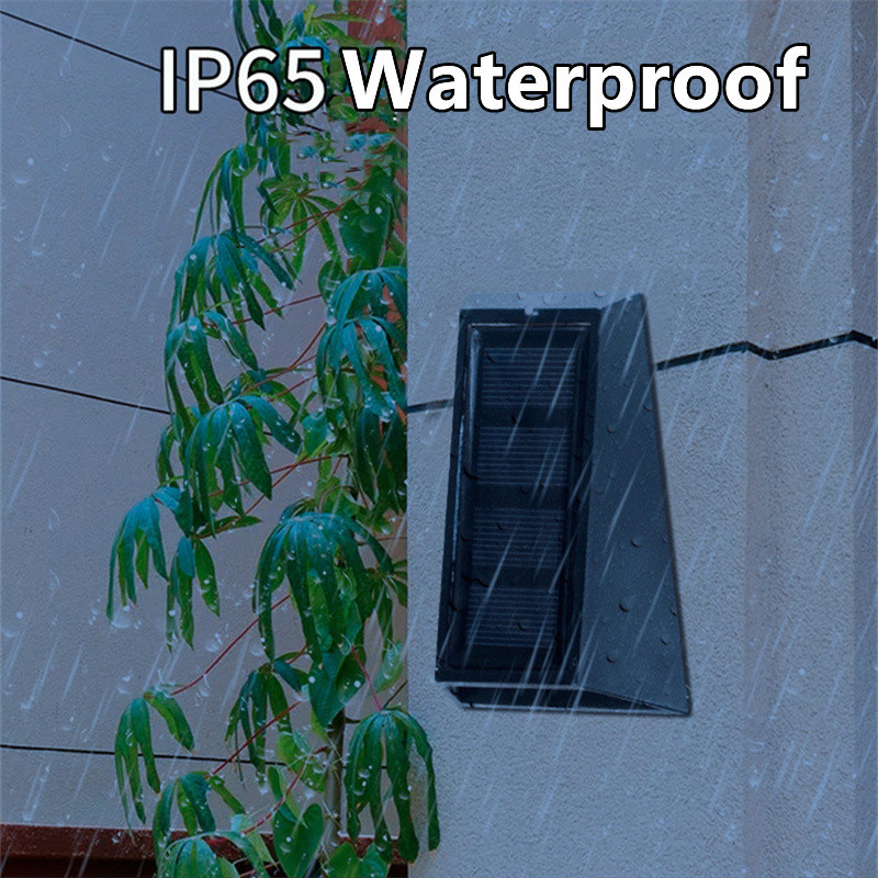 Decora￧￵es de jardim Luzes solares de parede de parede externa LED Stair ￠ prova d'￡gua para cima e para baixo 7 Cores P￡tio externo 221025