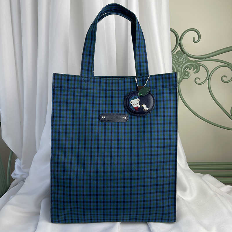 Kvällspåsar Bekant lätt fritid Checkered Women Bag Mor-to-Be Tote Bag Handbag L221014
