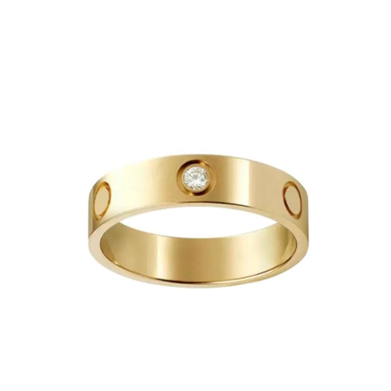 Titanio acciaio argento anello d'amore uomini e donne gioielli in oro rosa amanti Anelli coppia taglia regalo 5-11 larghezza 4-6mm328m
