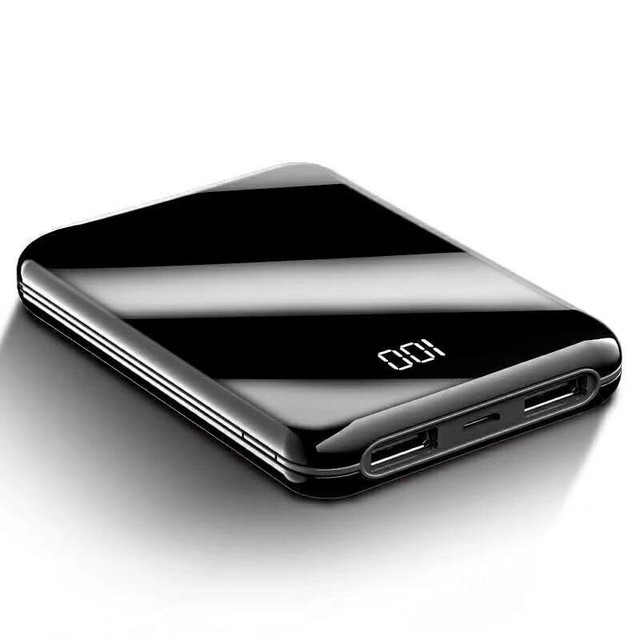 10000mAh Power Bank Caricabatterie portatile di grande capacità 2 Display digitale USB Batteria esterna con torcia elettrica telefoni cellulari