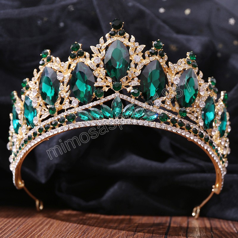 Grandi diademi di cristallo barocchi Corona nuziale spose Accessori capelli da donna Copricapo Regalo di compleanno principessa