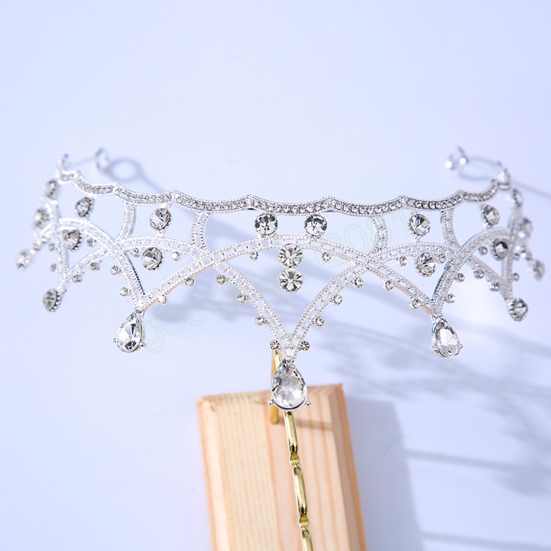 Diademi e corone da sposa in cristallo viola accessori capelli da donna Gioielli capelli da ballo alla moda Regalo da damigella d'onore feste