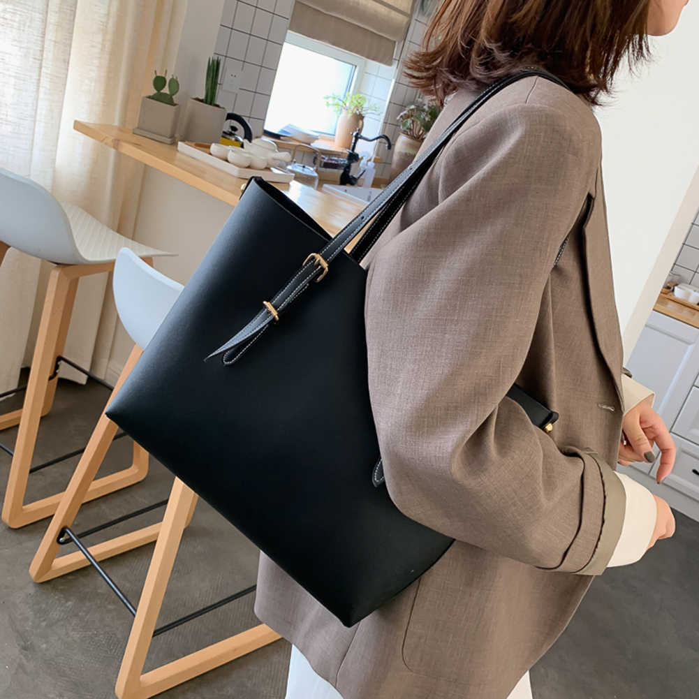 Evening Bags Women's Tote bag Soft PU Leather Handbags Office Ladies Work Hand Bags Purse Pocket Women Composite bag Big Tote Sac Bolsa L221014