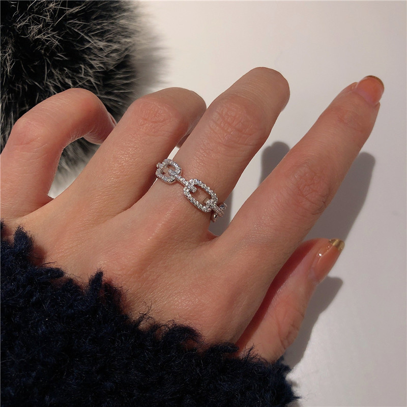 Кольца-группы, популярные модные брендовые дизайнерские кольца для женщин, кольцо с блестящими кристаллами, ювелирные изделия с бриллиантом CZ, размер 6-10