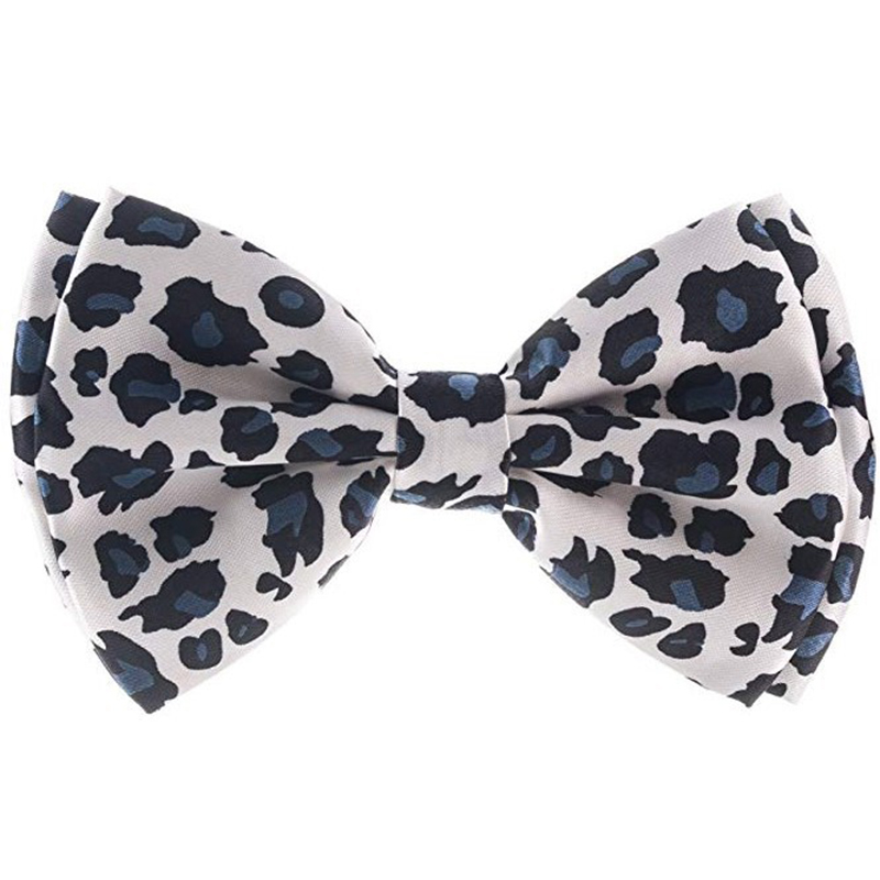 Luipaard boog stropdassen volwassen print bowknot casual feestdecoratie mode -accessoires