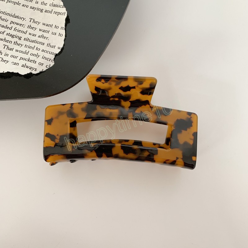 Coreano 10.5 centimetri di Grandi Dimensioni Morsetti di Capelli Pinze Leopardo Acrilico Guscio di Tartaruga Acido Acetico Artigli Dei Capelli Le Donne Accessori Capelli Barrette