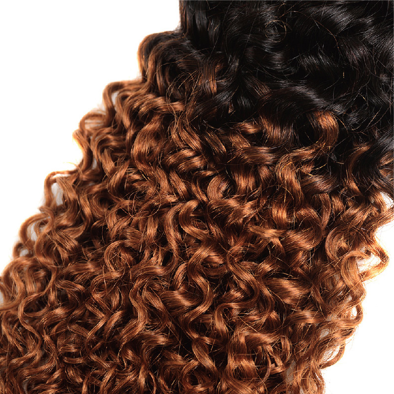 Cheveux Humains Brésiliens Double Trames 8-34 pouces Crépus Bouclés 1B 30 Ombre Couleur Yirubeauty Péruvien Indien Malaisien