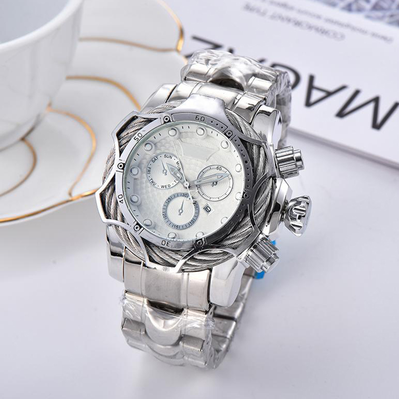 2022 Top Luxury Brand Watch Moda Sport Quartz Movimento Função completa Cronógrafo Relógio de aço inoxidável