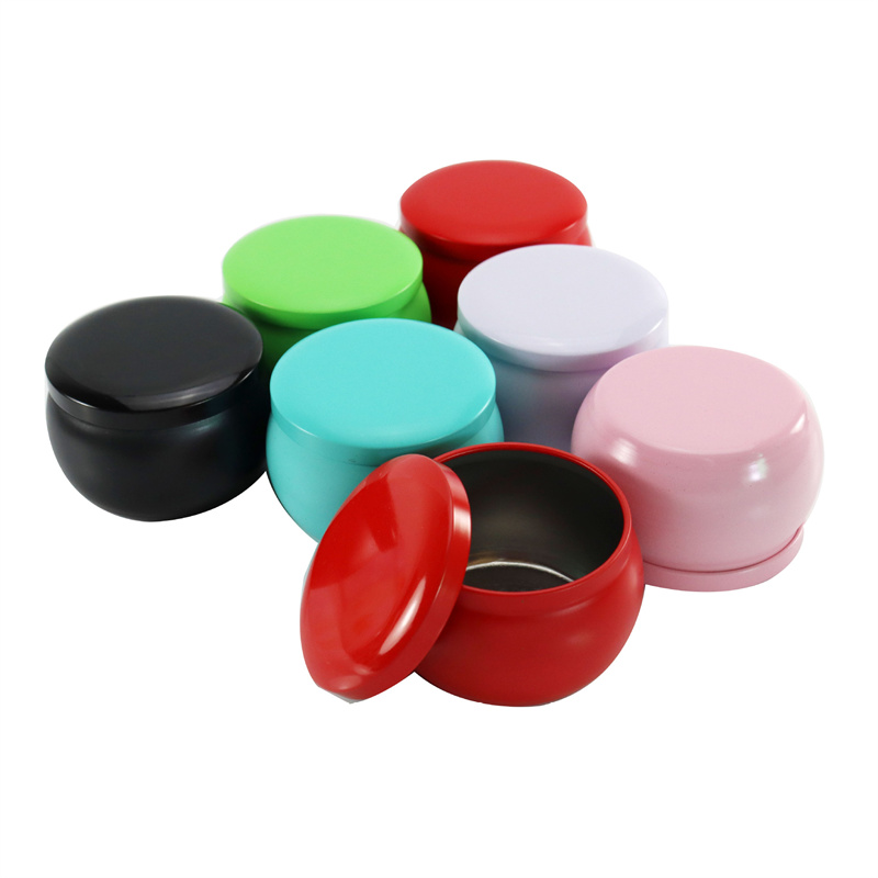Tea Pot Tin Box Home Garden Personality Candy Box Drum-shaped Candy Cookie Box Handmade Soap Candle Jar Packaging Case with Lid