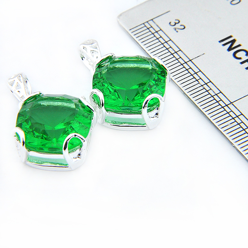 Big Amazing Vintage Green Quartz Crystal Gems 925 Sterling Silver USA Israel Wedding Engagement Pendants Weddings257u