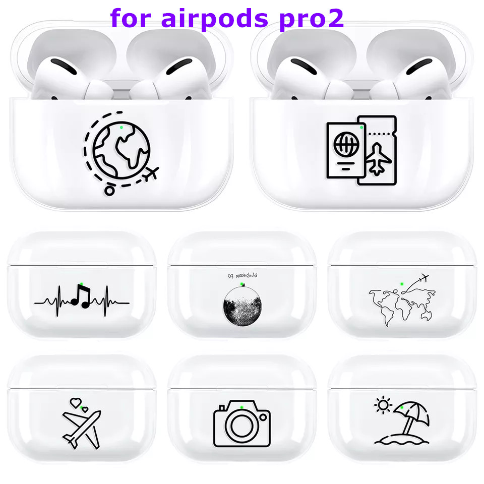 For Airpods pro2 air pods earphones Accessories Silicone Protective Cell Phones Headphones Cover Apple Wireless Charging Box Case 3nd 2nd pro 2 3rd