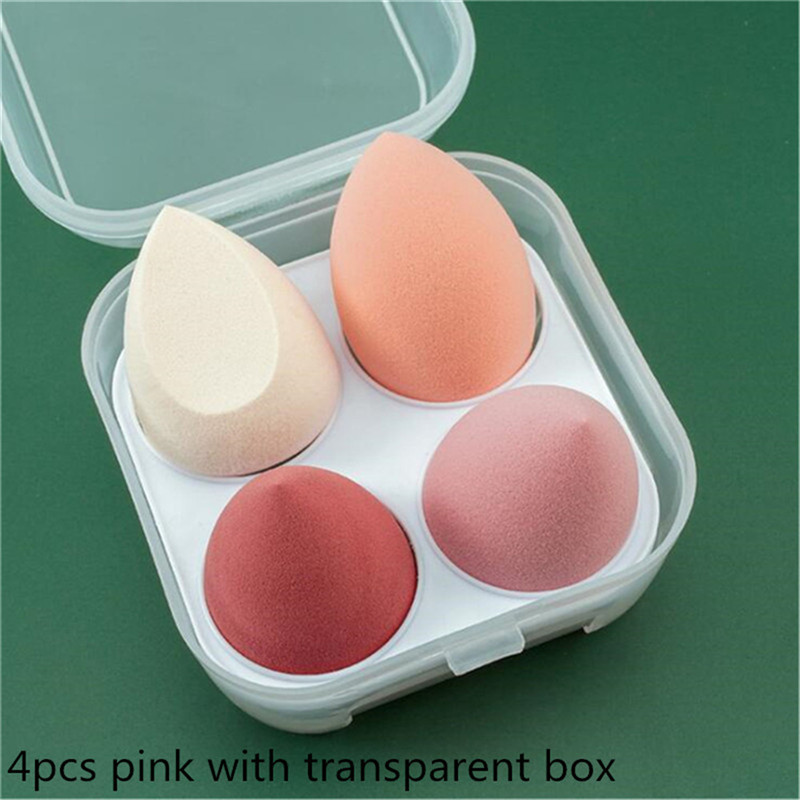 spons Make -up schoonheidsmixer met doos foundation blush poeder trek droog en nat professioneel zachte make -up puff puff ei cosmetisch gereedschap