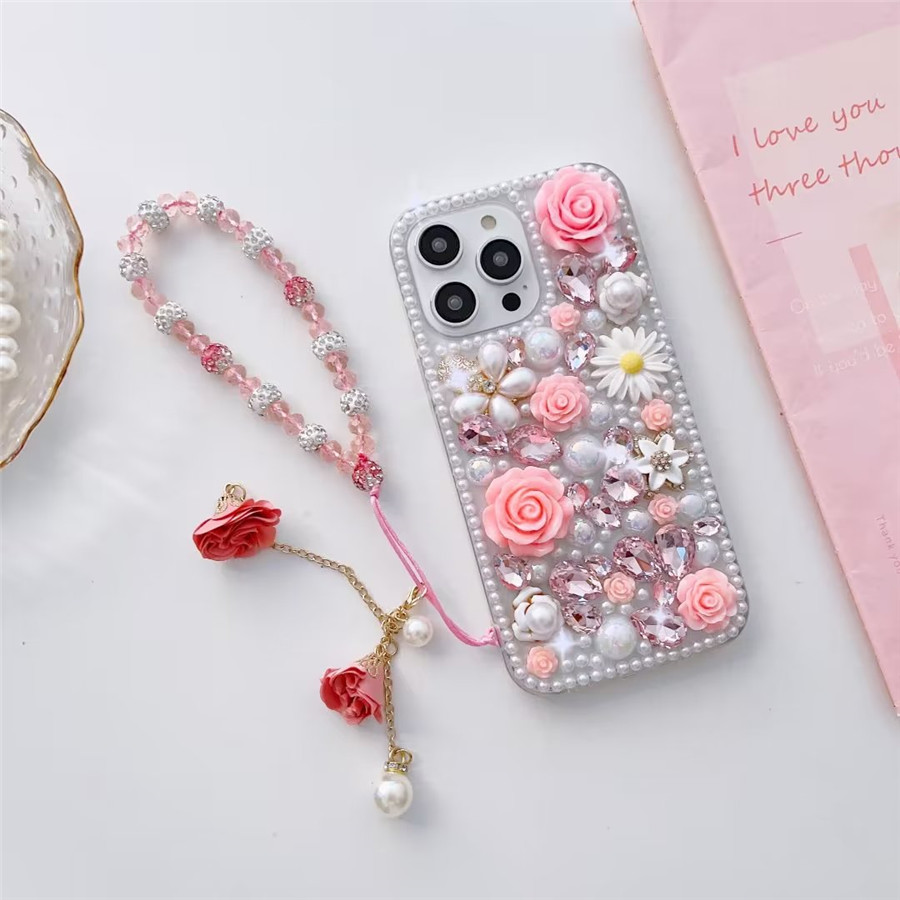 Lśniące luksusowe obudowy telefonu komórkowego na iPhone 14 14plus 14pro 13 13pro 12 Pro Max 11 Clear Glitter Ren Stone Case Bling Shiney Cover9568537