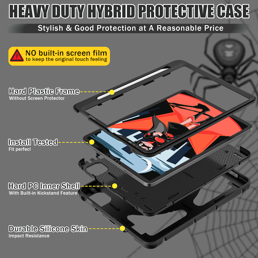 Shockproof Defender Silicone Tablet PC Cases for iPad 10.2 New 9.7 11 Air 4 10.9 2022 Stand Covers for Tab A8 10.5 X200 X205 2021 Protective Cover