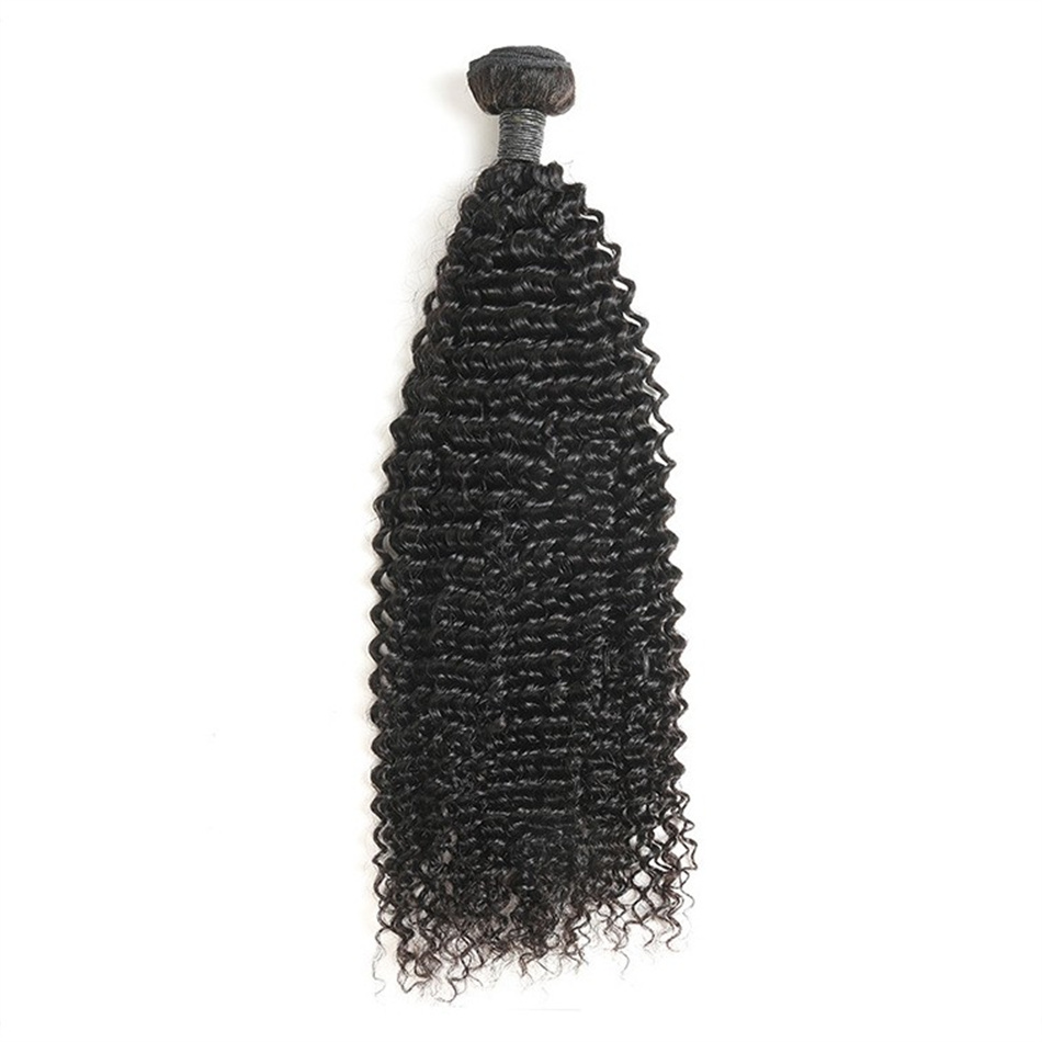 Indian Kinky Curly Hair Bundles for Black Women Natural Color Weave Remy Human Hair Extensions