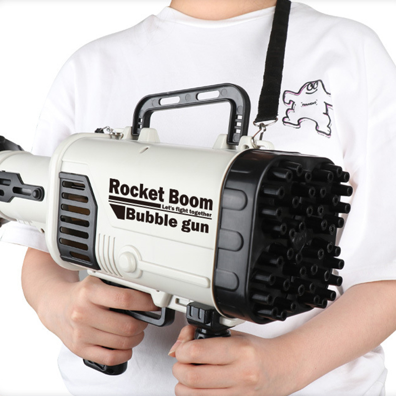 Games de nouveauté électrique Bubble Gun 44 trous Big Gatlin Rocket Soap S Machine pour enfants Blower Blower Toy Bathroom Toys 221018