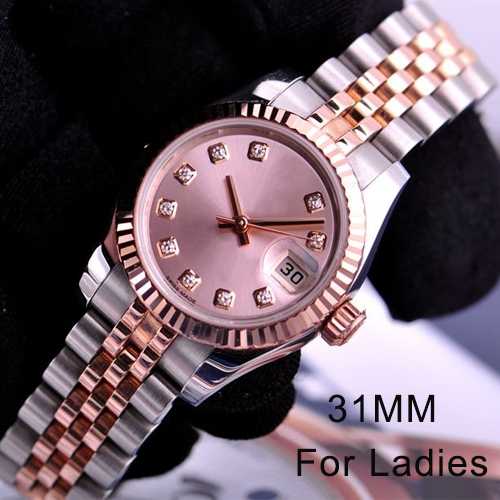 Womens Automatic Mechanical Watches Full Stainless steel Luminous Waterproof 31MM Women Watch Couples Style Classic Wristwatches271w