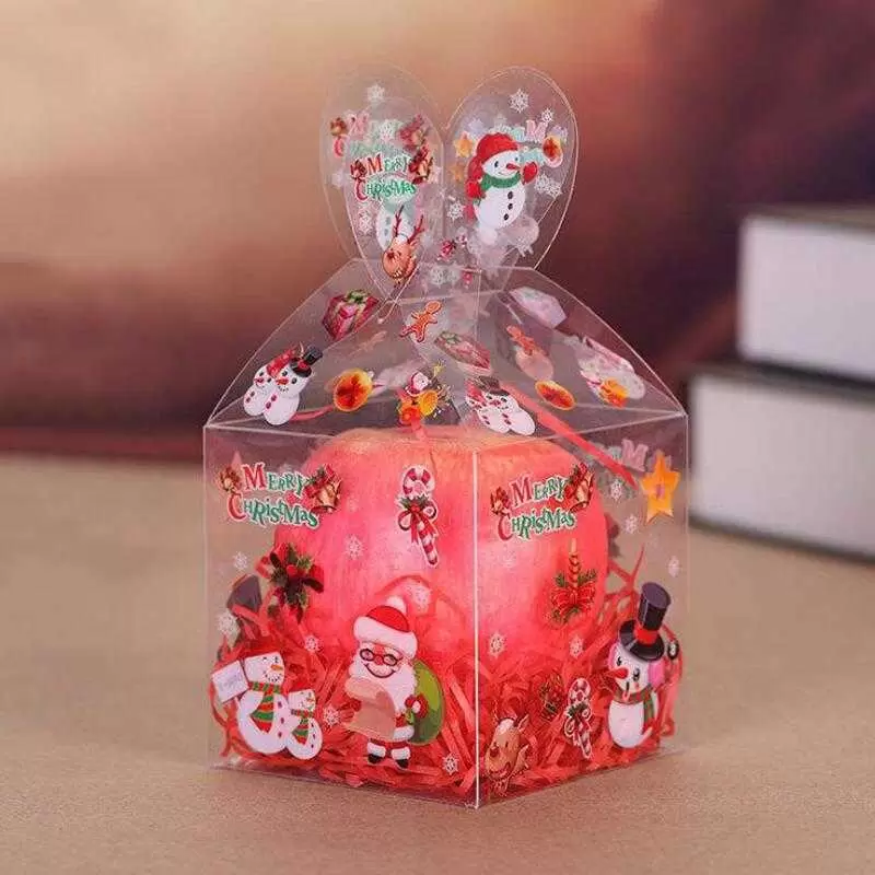 Many Styles PVC Transparent Candy Box Christmas Decoration Gift Box and Packaging Santa Claus Snowman Elk Reindeer Candy  Boxes DAP71