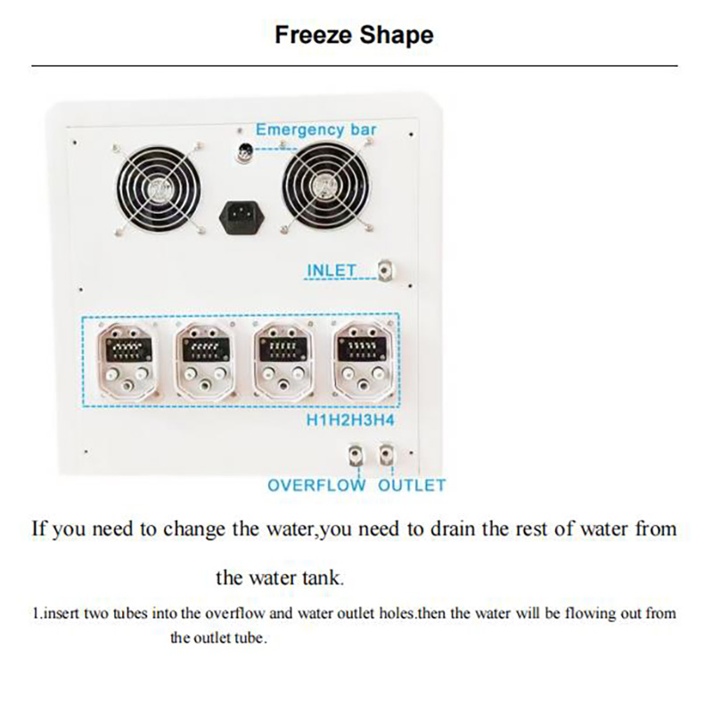 Cryo thérapie corps minceur corps façonnage 4 poignées forme libre RF EMS Cryolipolyse plaque Machine