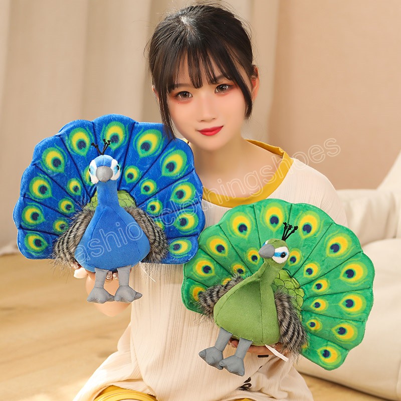 25x30CM Nette Simulation Pfau Plüsch Spielzeug Kawaii Puppen Gefüllte Weiche Tier Peahen Spielzeug Schöne Hause Geburtstag decor Geschenke