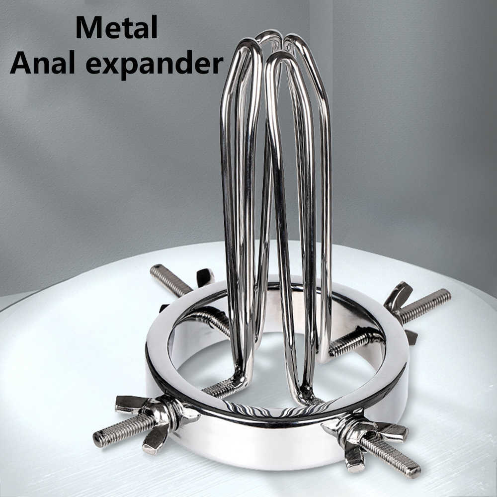 Skönhetsartiklar bdsm extrem anal fisting expansion unisexy sexig produkt metall vaginal speculum spegel ren lavemang stor rumpa plug anus tränare