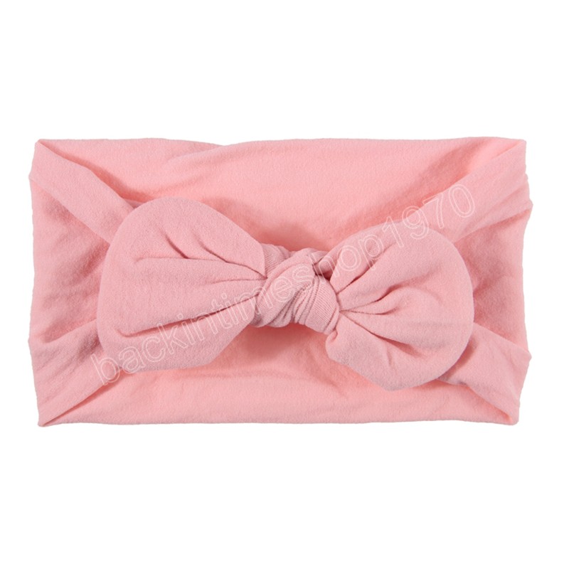 Bow Nó Crianças Bandeira da cabeça Meninas Princesa Nylon Elastic Headwraps Newborn Kids Hair Acessórios Photo adereços