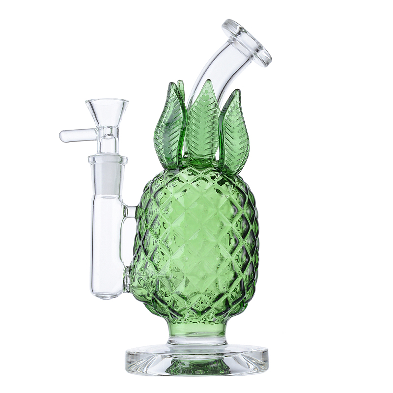 Holograficzne tęczowe tęczowe rura ananasa grube szklanki Water Handy Oil platformy palenia szklane bongi rurki recyklingowe ryt