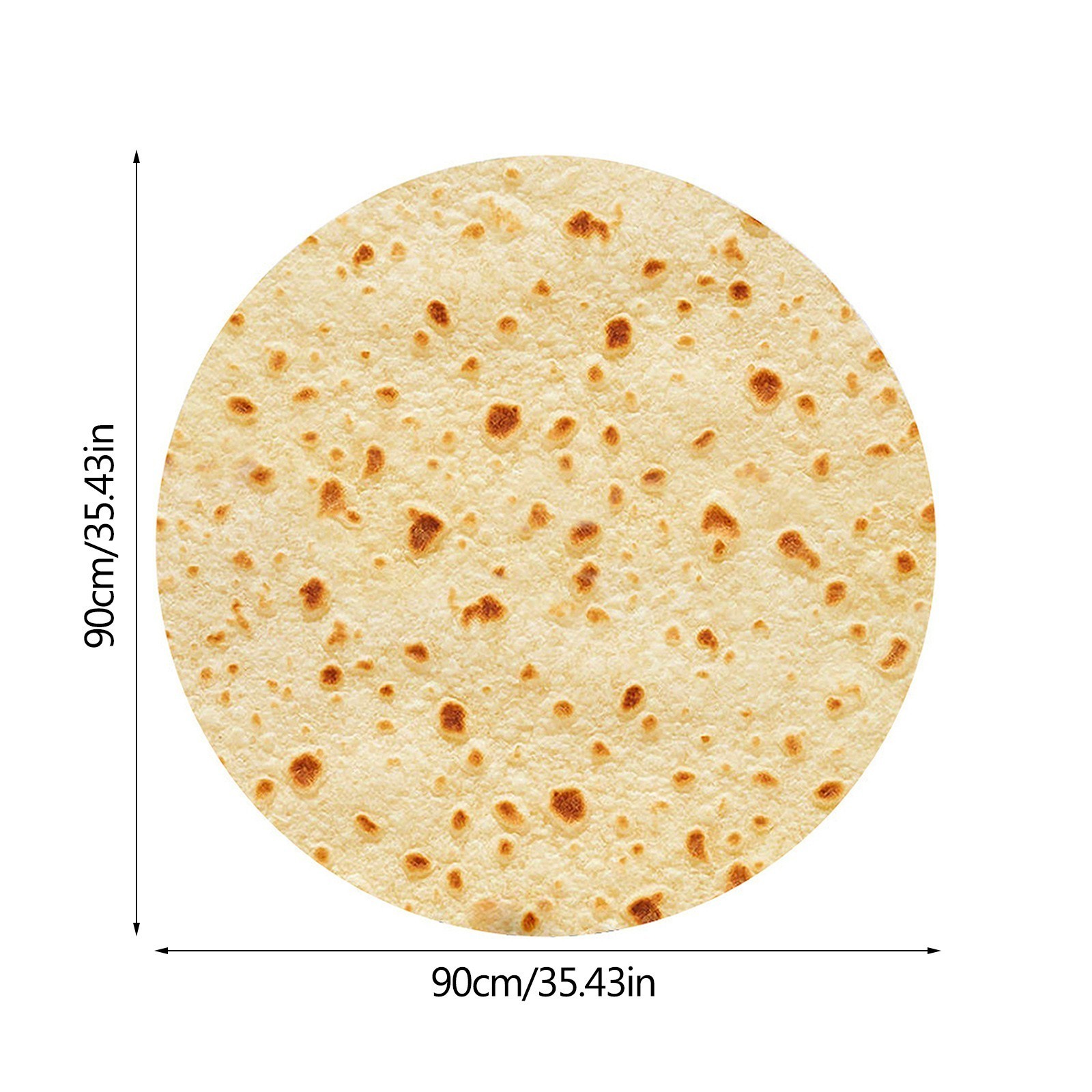 Decke, realistisches Essen, Taco, Burrito, Tortilla, weiches Flanell, Wickeldecke, Neuheit, Überwurf für Erwachsene, Babys und Kinder, rund #Z 221018