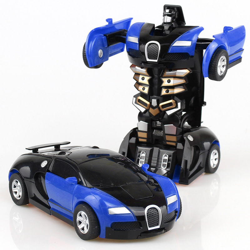 Deformation Billeksaker Automatisk Transform Robot Plastic Model Funny Diecasts Boys Fantastiska gåvor Kid Toy D9