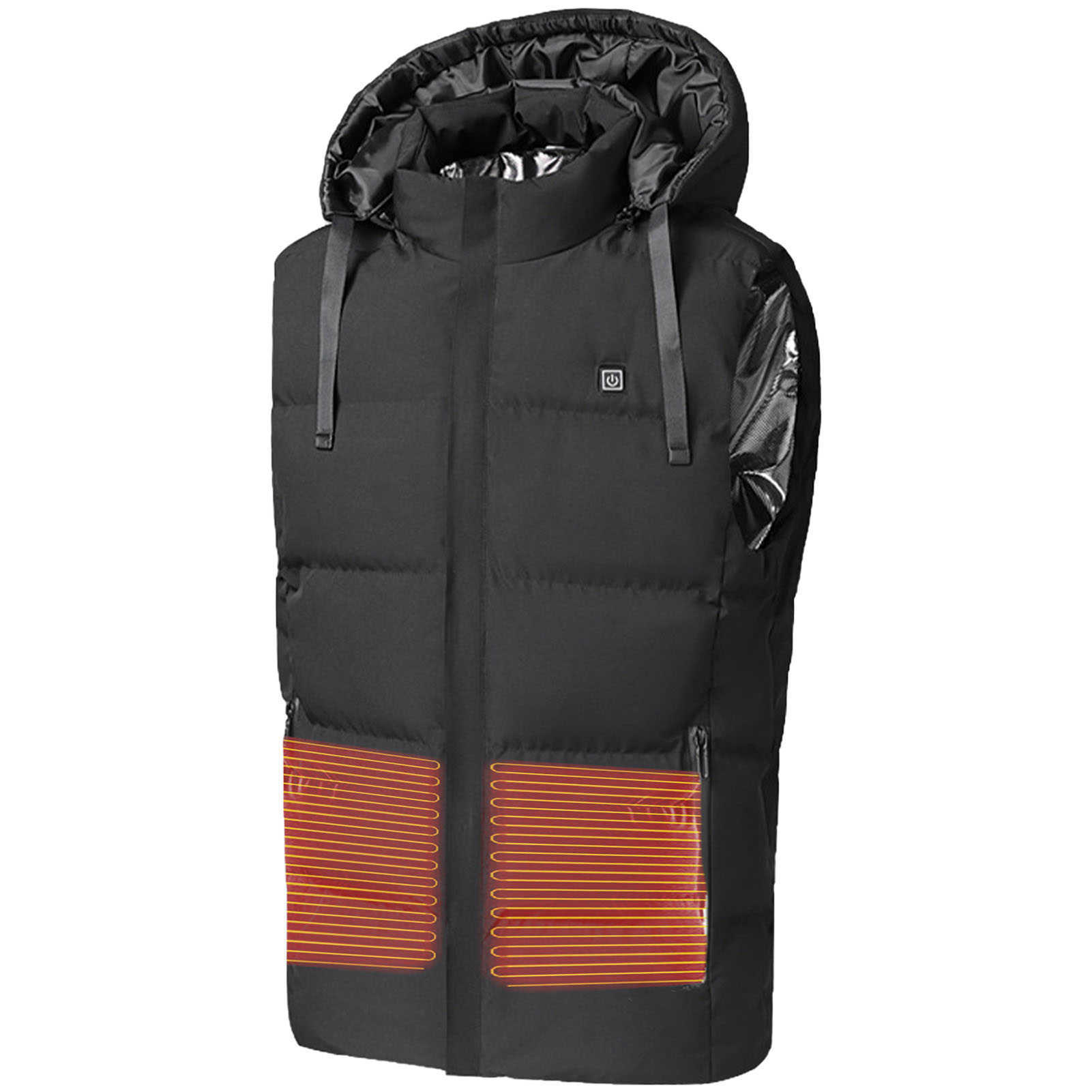 Новый 7-местный жилет с подогревом, USB-куртка для мужчин и женщин, термоодежда с подогревом, охотничья зимняя модная теплая черная M4XL4404569