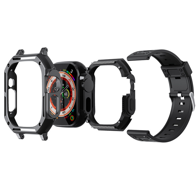 Apple Watch シリーズ 8 7 6 5 4 3 SE ウルトラアーマー保護ケースバンドストラップカバー iWatch 45 ミリメートル 49 ミリメートル