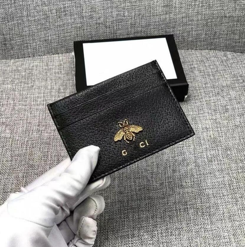 Classic Bee Letter Unisex Wallets Business Casual Multi slot Men Short Wallet Clutch Bags Luxury Brand Women Card Holders Long Suit Clip Pocket