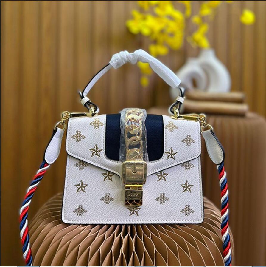 HH Fashion Luxurys Designer Borse Borsa quadrata Bee Stars Sciarpe Bowknot Borsa a tracolla Portafogli Borse classiche Tote Tote Totes Shopping donna Tote a tracolla