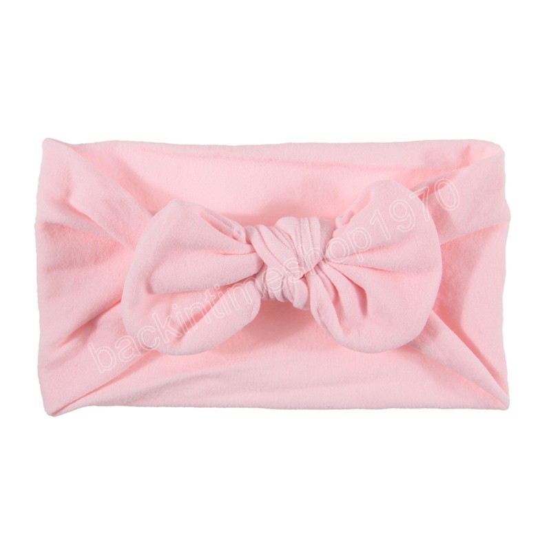 Bow Nó Crianças Bandeira da cabeça Meninas Princesa Nylon Elastic Headwraps Newborn Kids Hair Acessórios Photo adereços