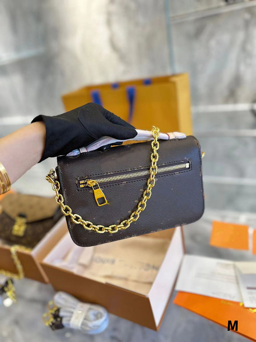 Pochette axelväska läder crossbody Flap messenger-väskor designer lyxiga handväskor plånböcker dam METIS
