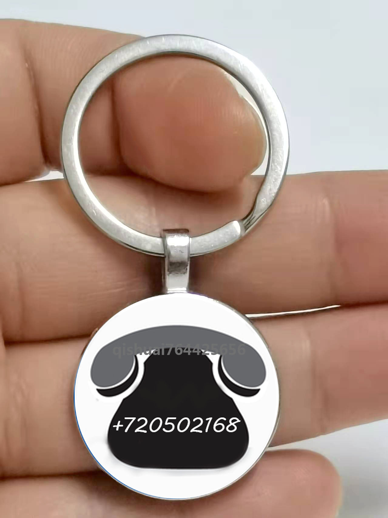 18 أنماط مفاتيح حلقات خاصة مخصصة صورة مفاتيح الهدية مخصصة مفاتيح مفاتيح DIY رقم الهاتف المضاد