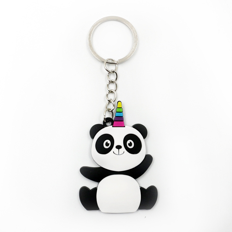 8 Styles Cartoon Panda Keychain Hanger CAR Keyring PVC Keychains Key Chain Fashion Accessoires