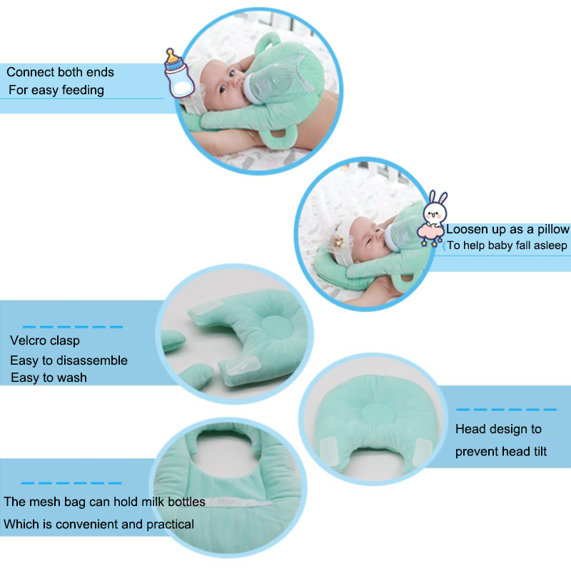 Almohadas alimentar al bebé almohada soporte de botella de almohada multifuncional amamantamiento infantil cubierta cubierta de enfermería almohada cuidado del bebé 221018