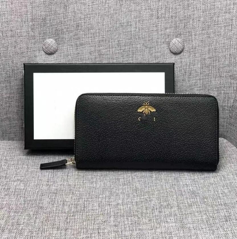 Classic Bee Letter Unisex Wallets Business Casual Multi slot Men Short Wallet Clutch Bags Luxury Brand Women Card Holders Long Suit Clip Pocket