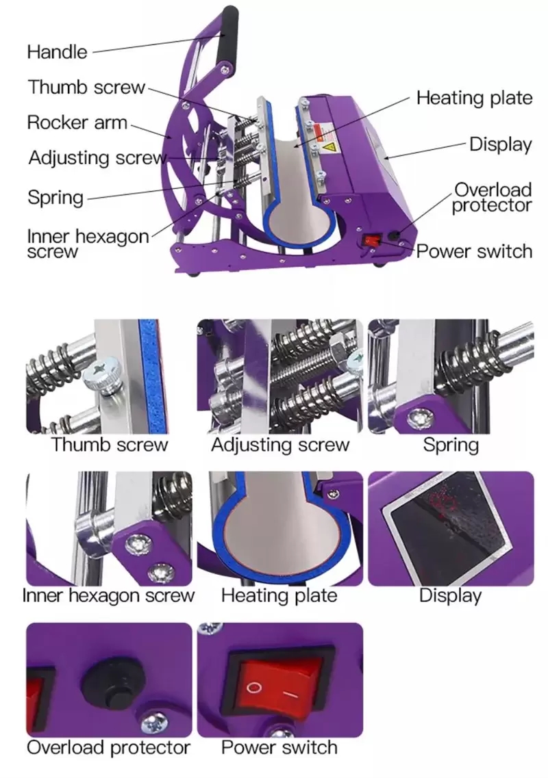 Local Wareshoue New Style 20oz Mug Press Machines Sublimation tumblers Built-in Control Center Heat Press Z11