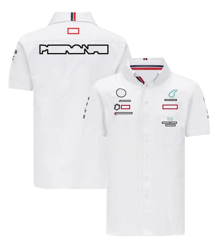 Costume de course de l'équipe F1 pour hommes, chemise à revers à manches courtes, chemise de travail automobile, personnalisation, nouvelle collection