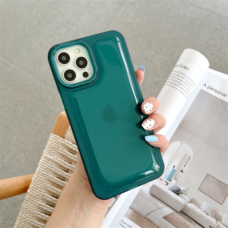 Stoßfeste Jelly Soft Cases für iPhone 15 14 plus 13 12 11 Pro Max XR XS X Handy-Rückseite Capa Funda glänzende Hybrid-Schutzhülle 800 Stück