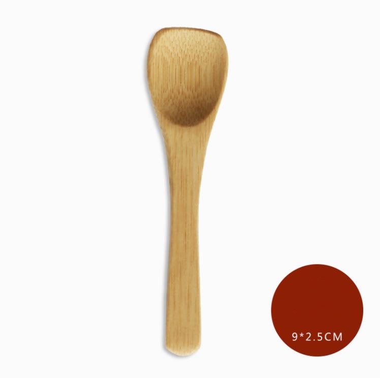 8 Size Small bamboo Spoons Natural Eeo-Friendly Mini Honey Spoon Kitchen Mini-Coffee Teaspoon Kids Ice Cream Scoop 9-16cm SN6842