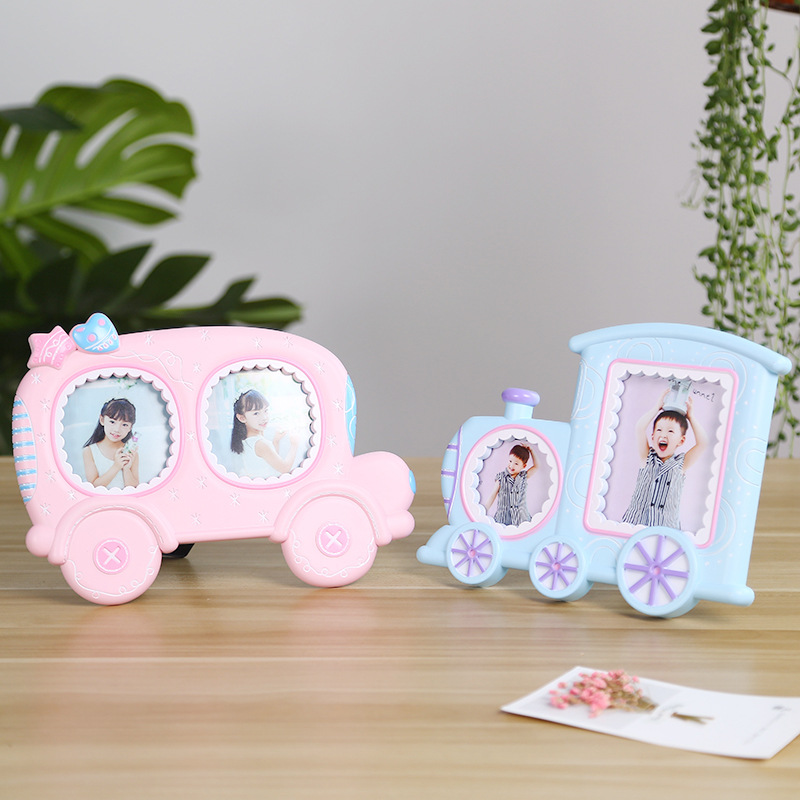Wholesales Party Decor Frames 3" 4" 5" Creative Cartoon Combination Photo Frame Baby Commemorative Growth Cute Picture Frames Home Decorative Ornaments