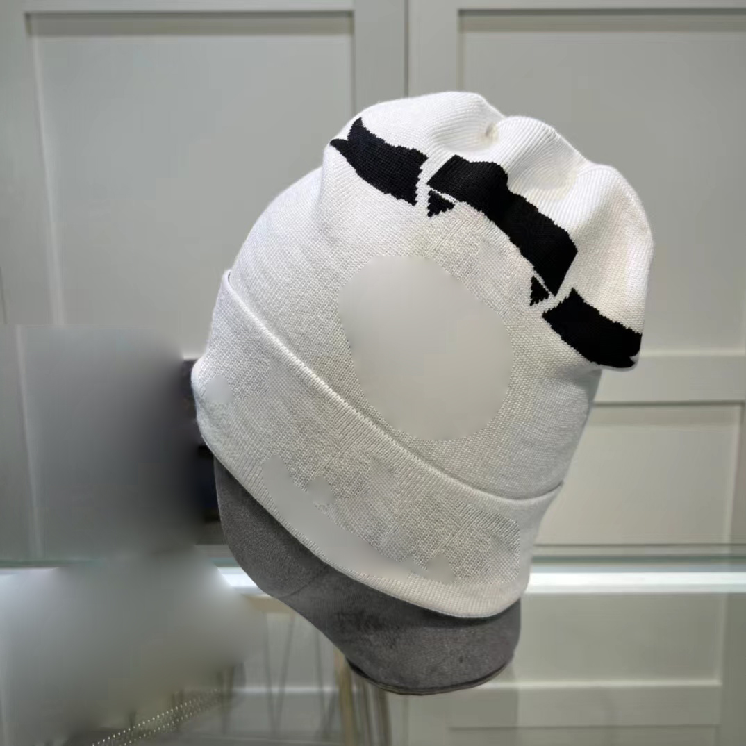 New5 modedesigner höst och vinter stickad hatt beanie brev jacquard unisex varm